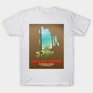 Grand Tenton National park Travel poster T-Shirt